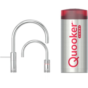 vergelijk de Quooker Nordic round Twintap met COMBI+ Chroom op debestekokendwaterkraan.nl