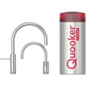 vergelijk de Quooker Nordic round Twintap met COMBI+ RVS op debestekokendwaterkraan.nl