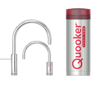 vergelijk de Quooker Nordic round Twintap met PRO3 Chroom op debestekokendwaterkraan.nl