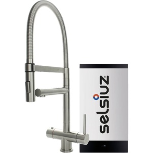 vergelijk de Selsiuz 3-in-1 kokend water kraan XL met single boiler RVS op debestekokendwaterkraan.nl