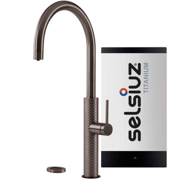 vergelijk de Selsiuz 3-in-1 kokend water kraan met single boiler Gun metal op debestekokendwaterkraan.nl